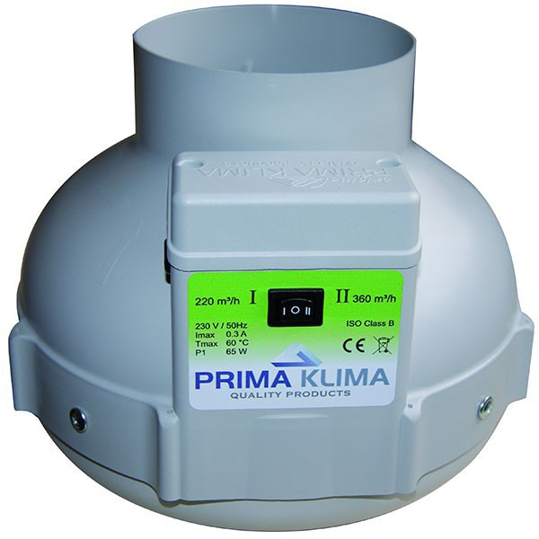 420m3 Extracteur d'air PRIMA KLIMA PK-125 MES Radial ventilator 125mm 