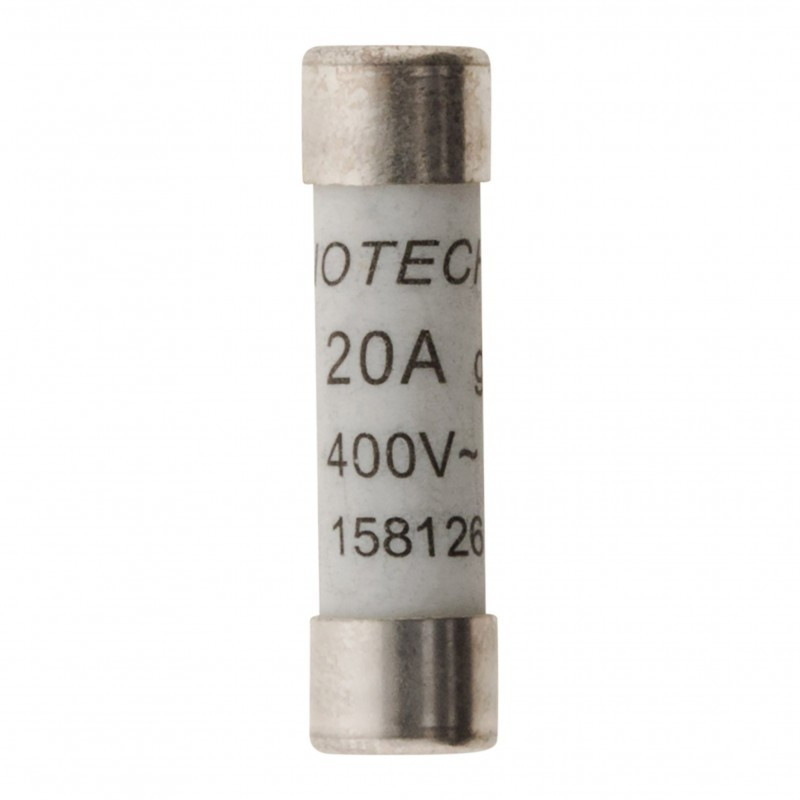 Set of 3 ceramic fuses - 8.5X31.5 - 20A - with indicator light - NC