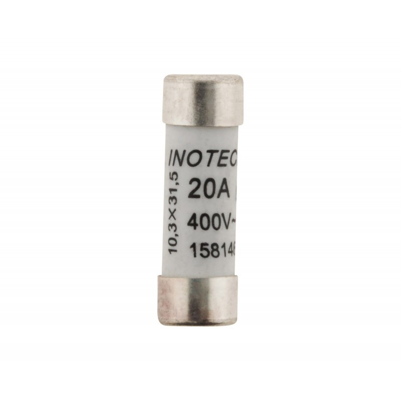 Set of 3 ceramic fuses - 10.3X31.5 - 25A - with sight glass - NC