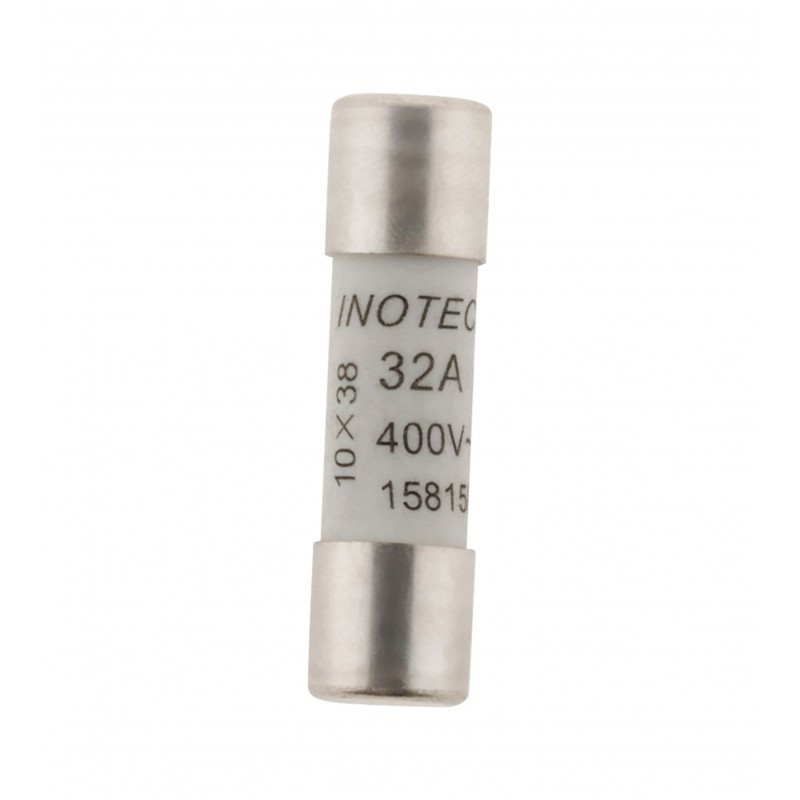 Set of 5 ceramic fuses 10.3X38 - 32A with indicator light - NC