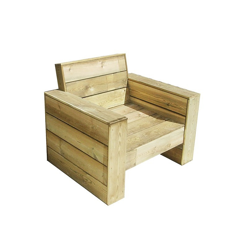 Wooden armchair 88x75xh42/82cm - VG garden