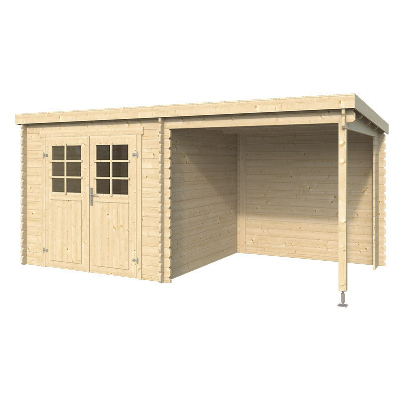 Lasita - Design Sophy Natural Shelter - Raw Aspect - 4.40 x 2.44 x 2.00 m