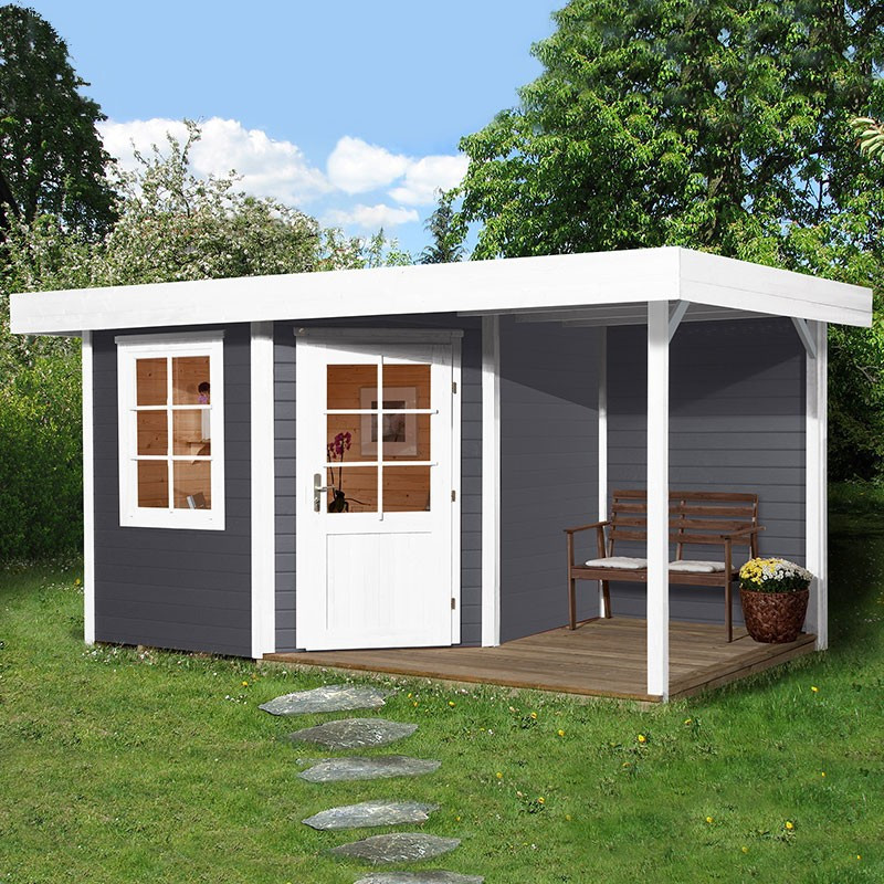 WEKA - Design Shelter 213A+ - Extension 1.58 m - Grey - 2.98 x 2.98 x 2.59 m